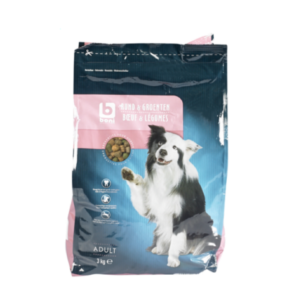 Adult beef and vegetable dog food 3kg