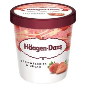 Haagen-dazs strawberry and cream